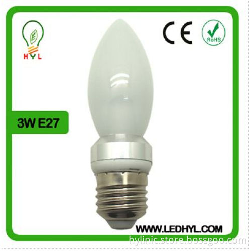 Best selling high quality round lens led strip light 3w e27 smd led candle light bulb